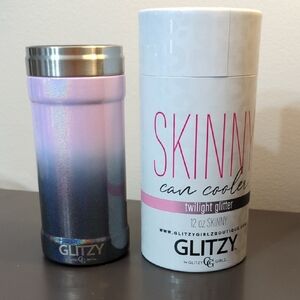 Glitz Twilight Glitter Can Cooler - Pink and Purple